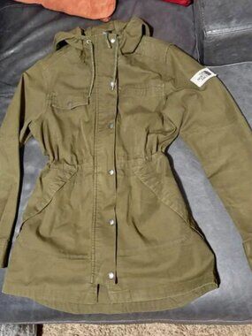 The North Face Women's Cotton Utility Jacket Size M, Olive Green